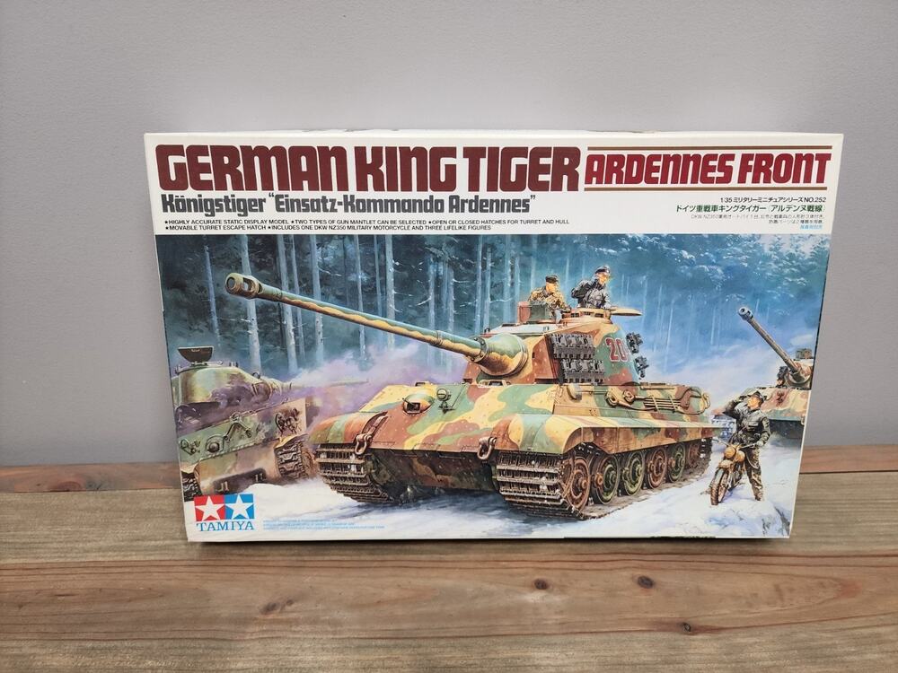 Tamiya 1/35 Scale German King Tiger Tank Ardennes Front Kit 35252 Sealed Parts